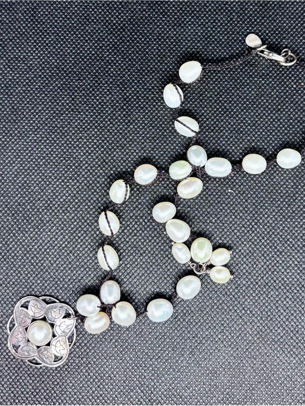 Silpada Rhiannon Pearl and Cord Pendant Necklace (N2327)